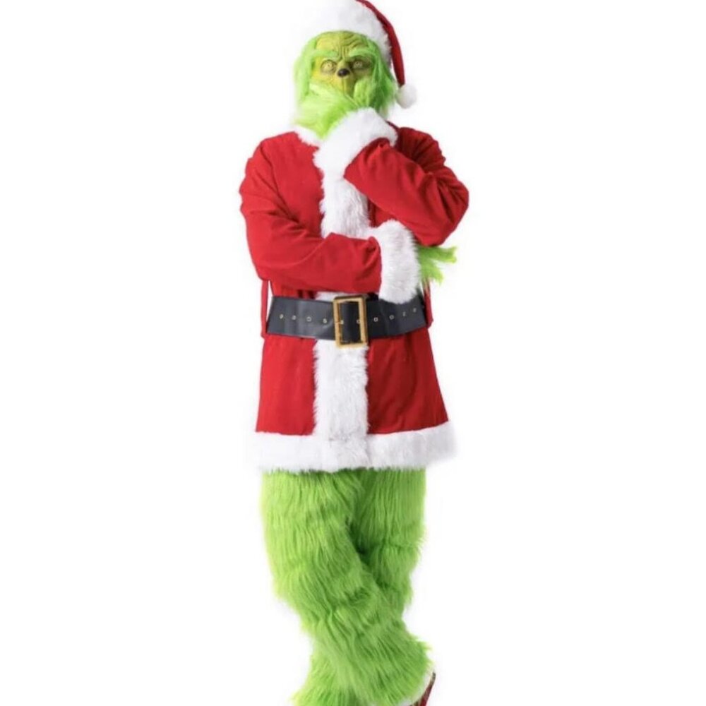 Grinch 7 Piece Furry Costume - Size: Small - 2XL - Complete Outfit - Fast Ship
